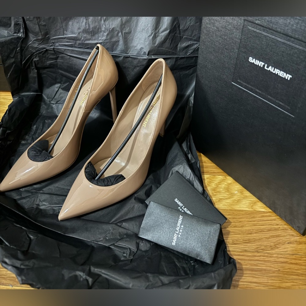 Brand New Saint Laurent Anja pumps 105 nude size 38+
